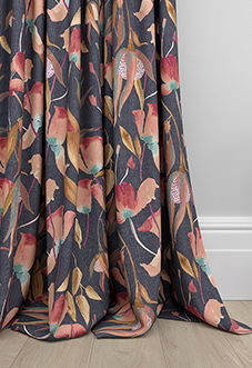 Belle Fuchsia, Indigo - Made to Measure Curtains